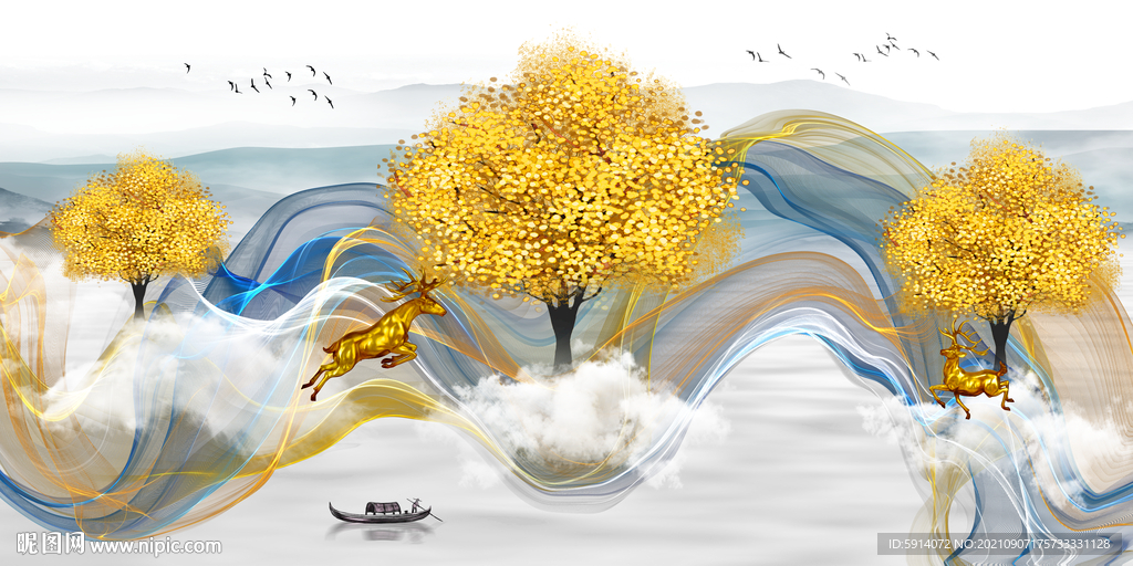 晶瓷画 抽象画 新中式