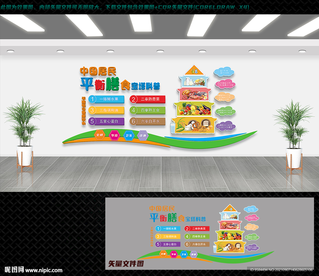 平衡膳食文化墙