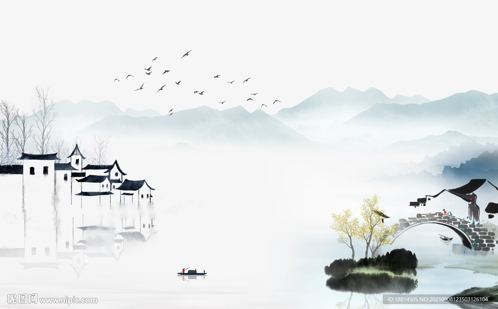 新中式背景墙