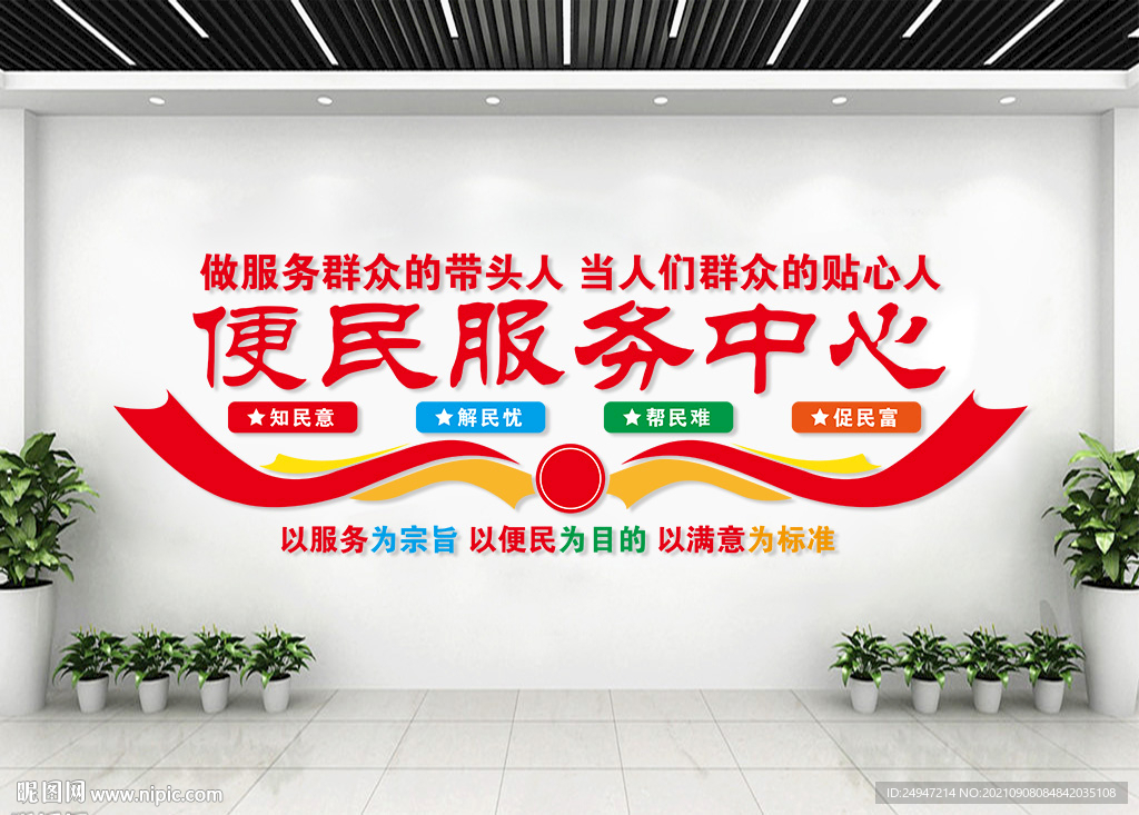 便民服务中心形象墙