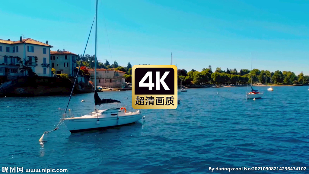 北欧小镇海边景色