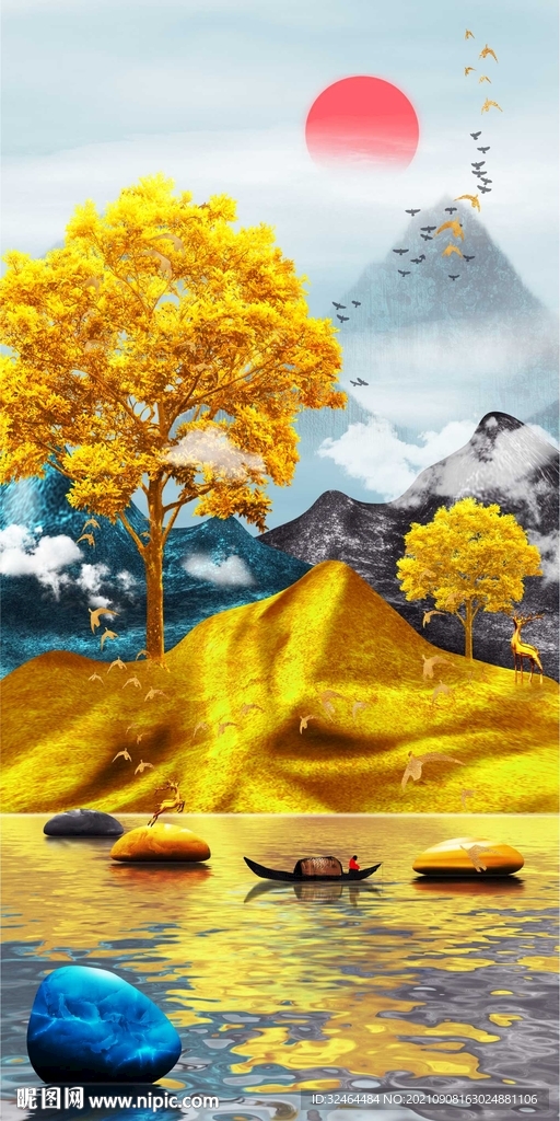 发财树金山玄关