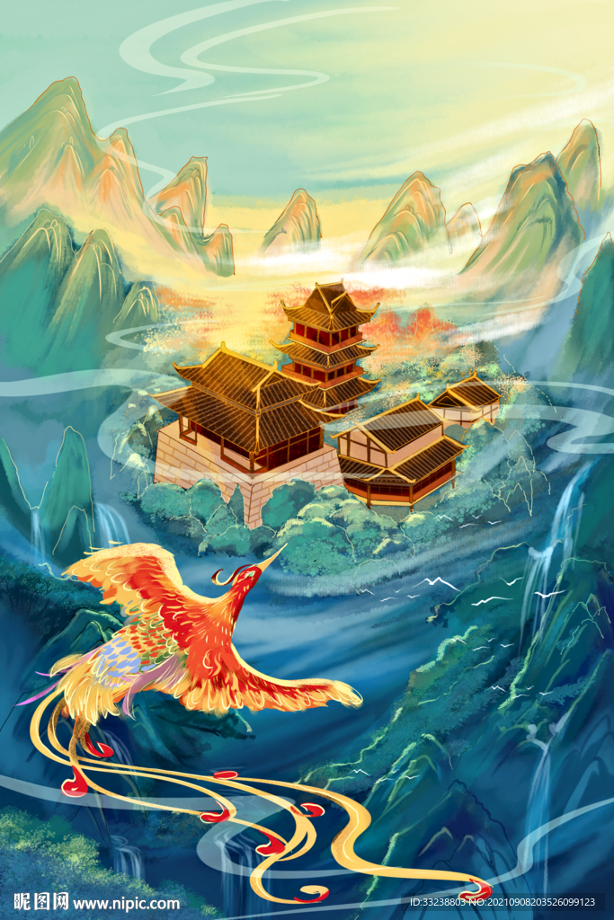 中国风 国潮文化插画