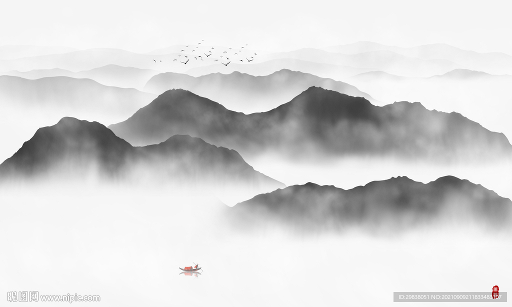 新中式山水画