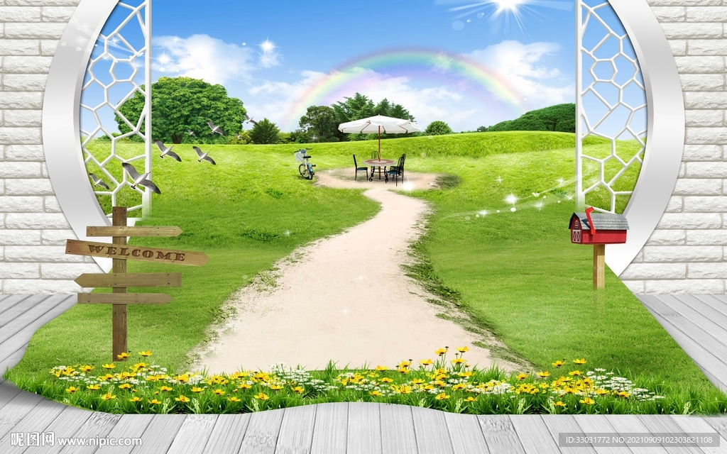 现代简约背景墙