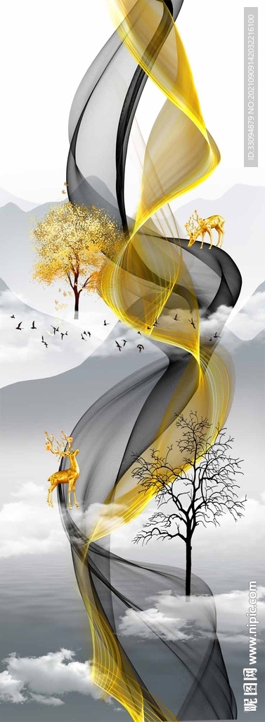 高清分层平开门写真图