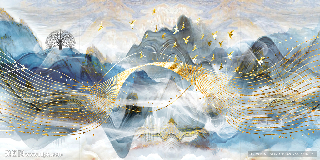 晶瓷画 抽象画 新中式