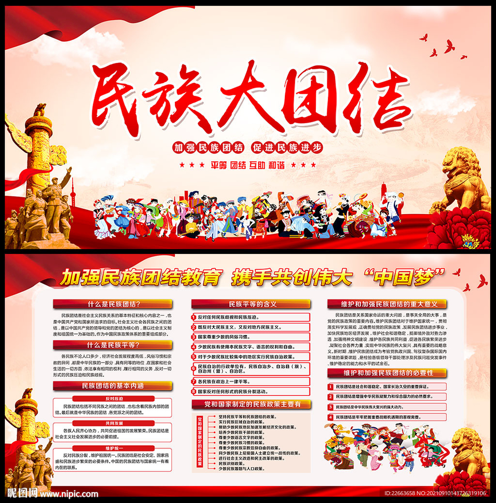 民族团结宣传栏