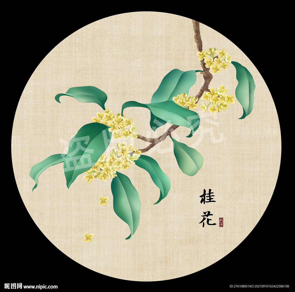 手绘桂花