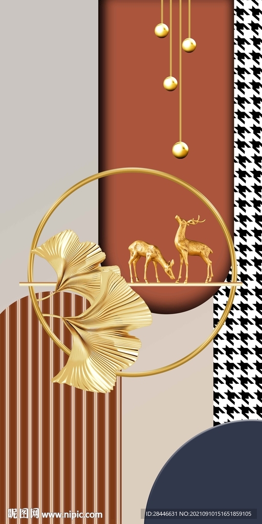 现代简约玄关装饰画