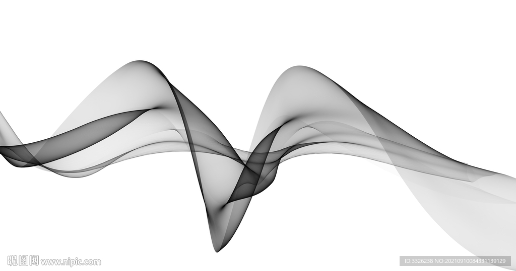 免扣透明底黑白水墨线条