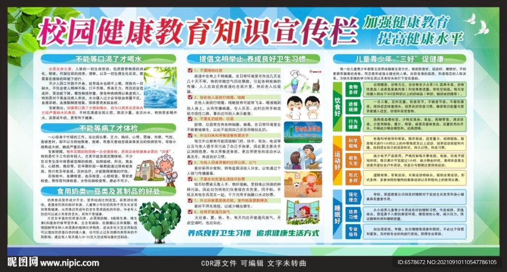 学校健康教育宣传栏