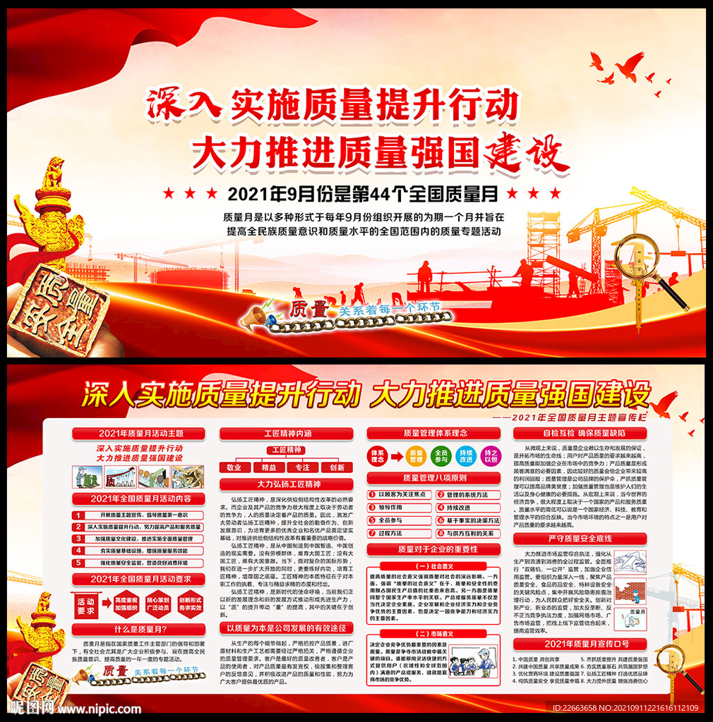 2021年全国质量月宣传展板