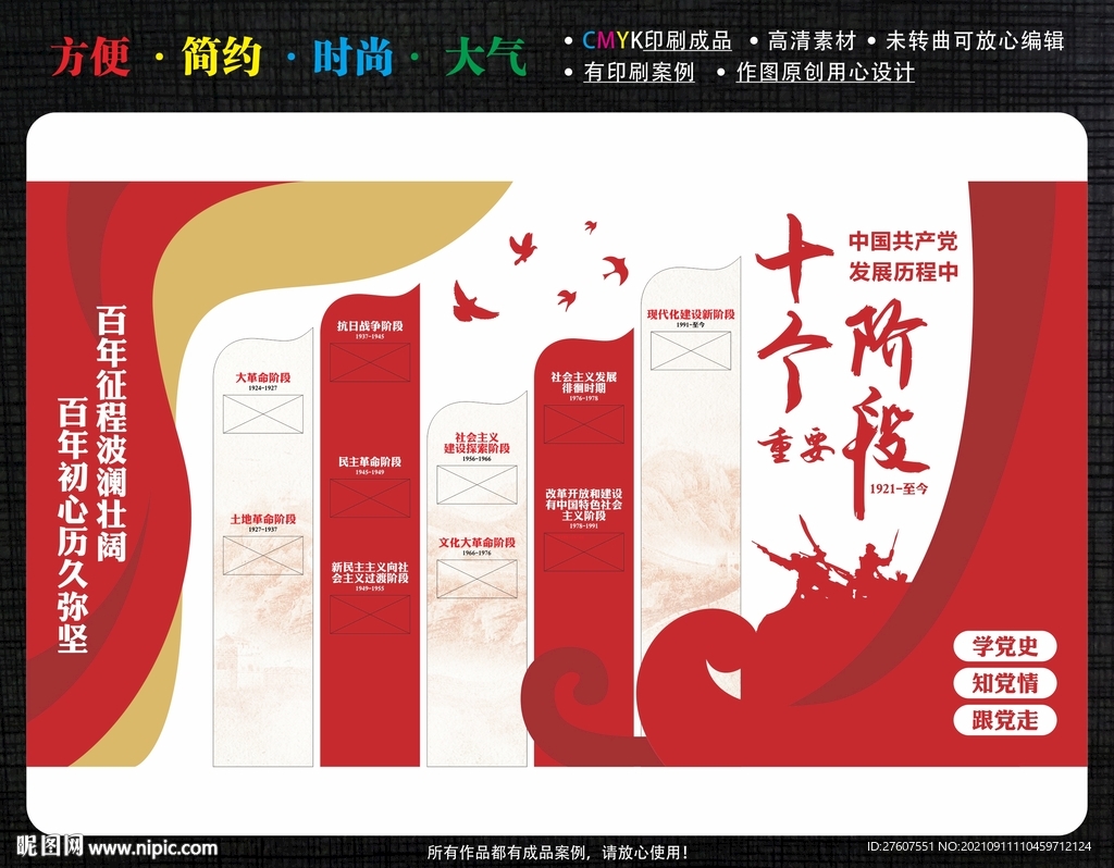 十个阶段党建文化墙