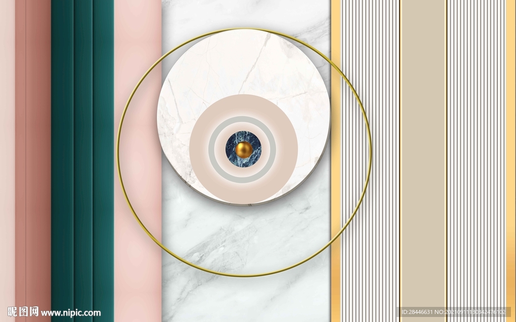 现代简约轻奢背景墙