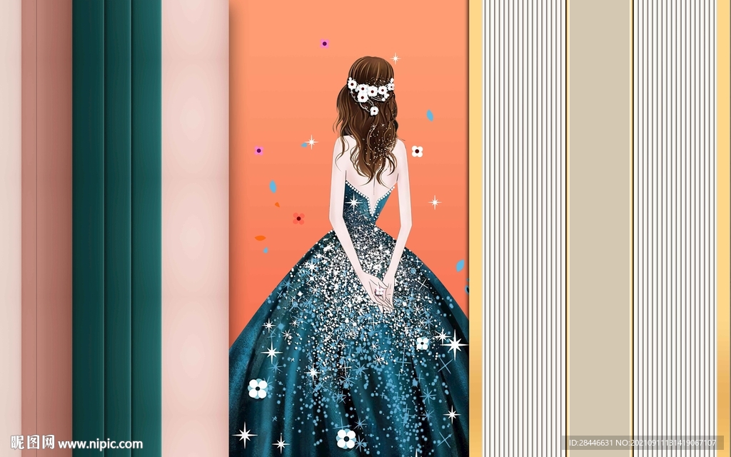 现代简约轻奢背景墙