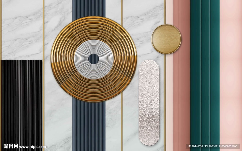 现代简约轻奢背景墙