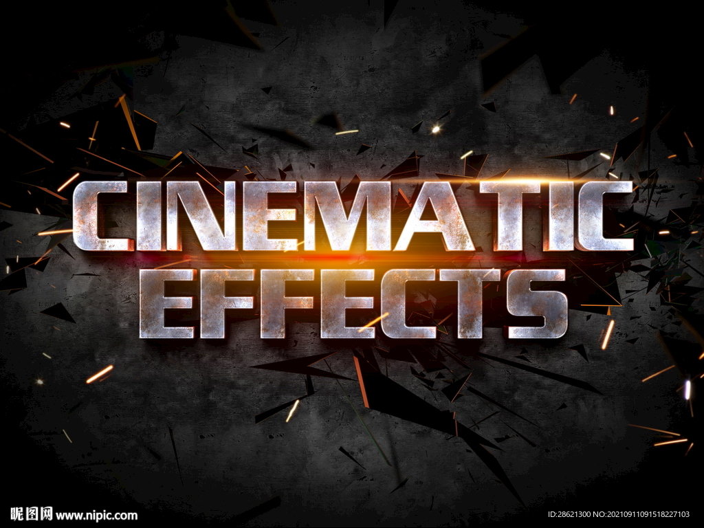 金属立体字特效字样机可换字