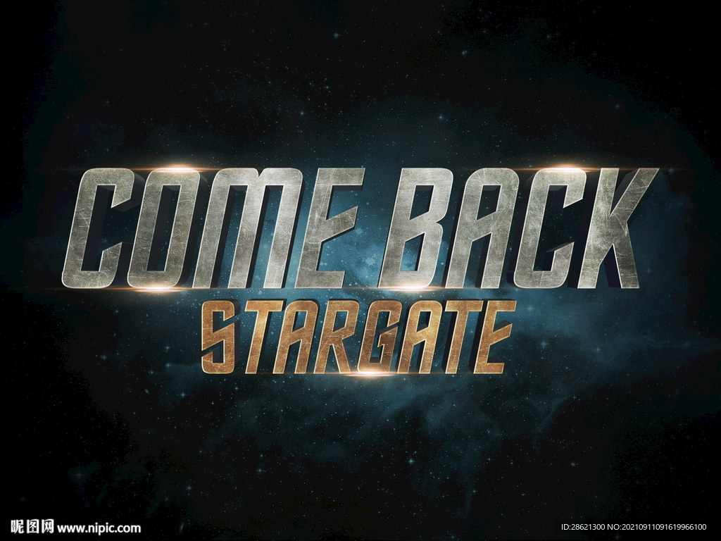 金属立体字特效字样机可换字