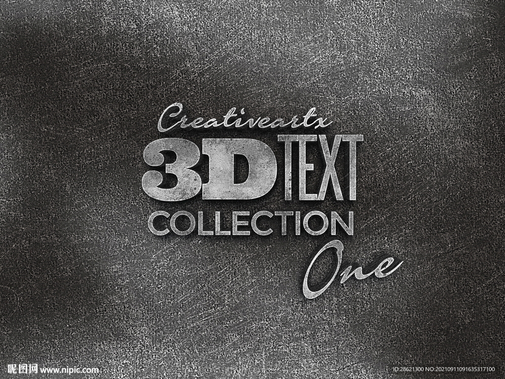 金属立体字特效字样机可换字