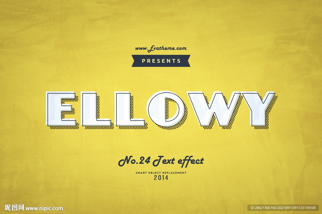 英文立体特效字机样