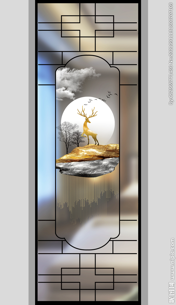 高清分层彩白彩透明底平开门