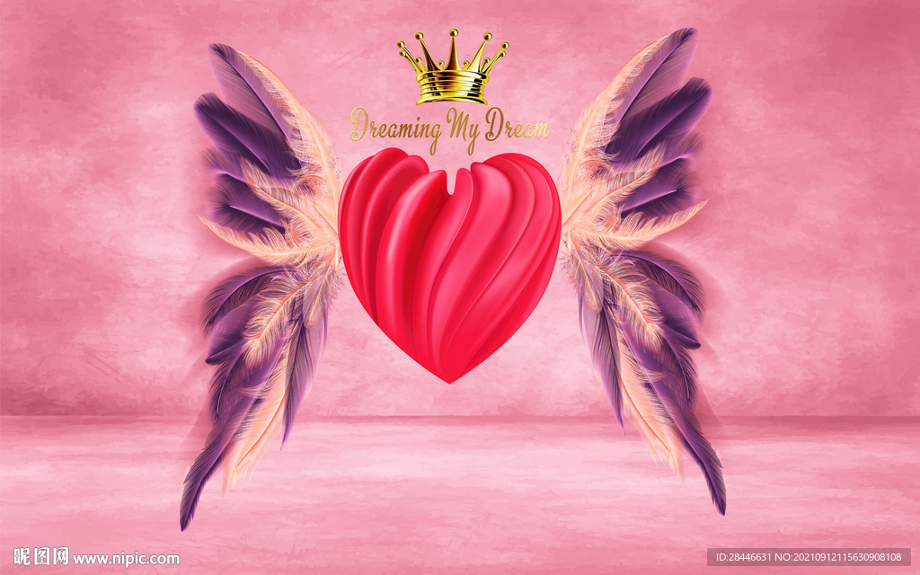 网红翅膀背景墙