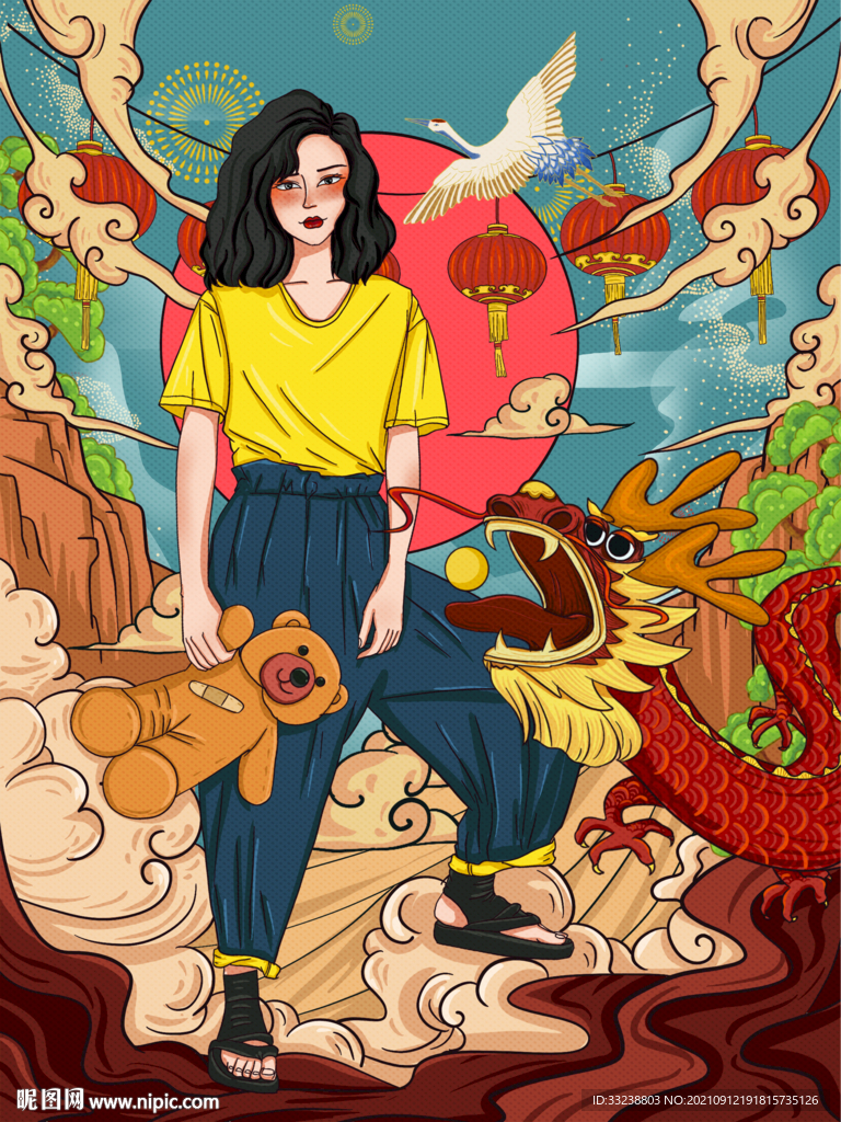 国潮美女