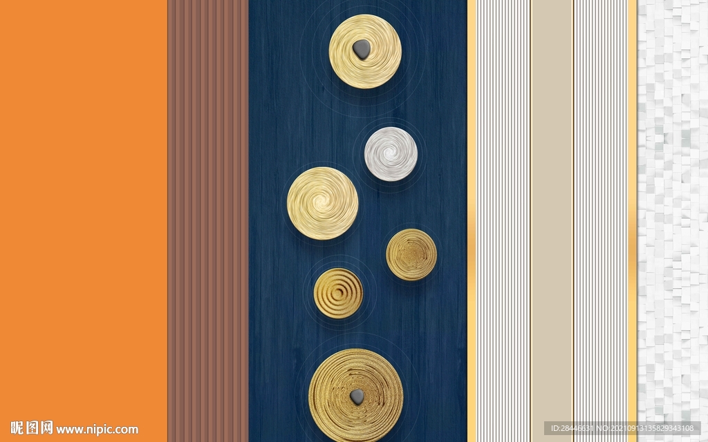 现代简约轻奢背景墙