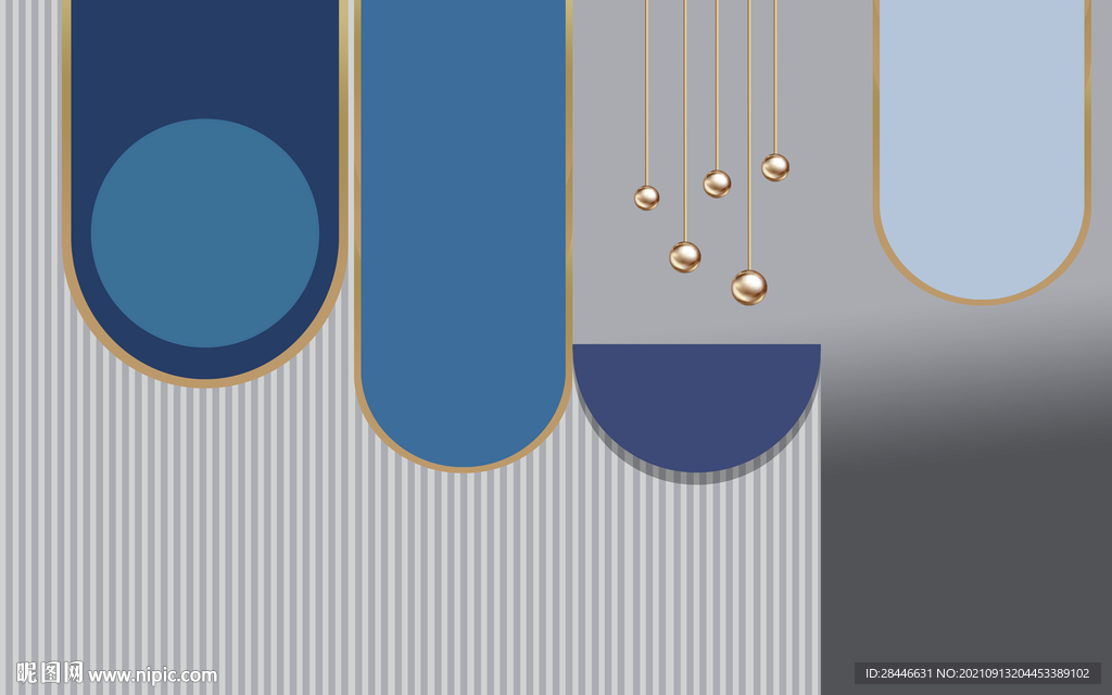 现代简约轻奢背景墙