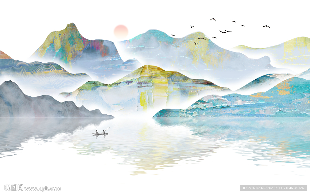 晶瓷画 抽象画 新中式