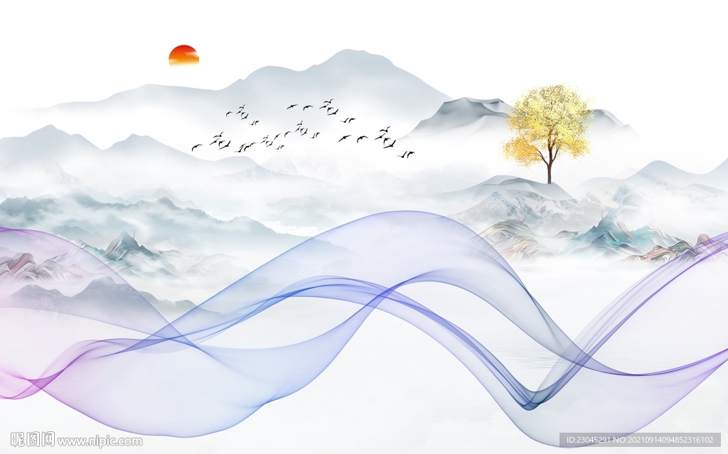 新中式背景墙