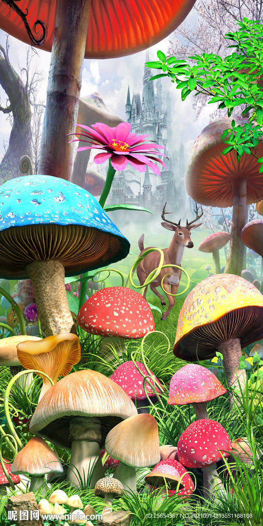 梦幻森林童话蘑菇玄关