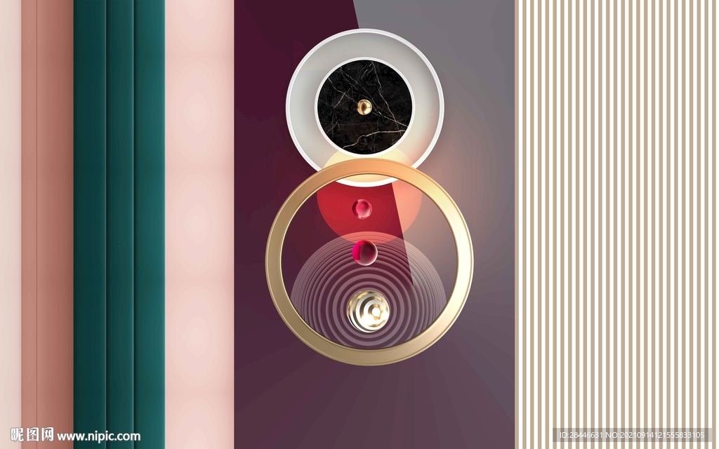 现代简约轻奢背景墙