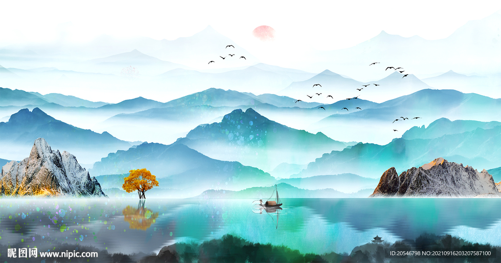 新中式山水画