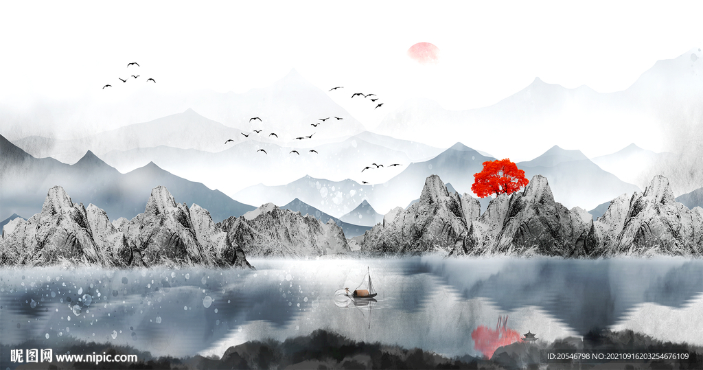 新中式山水画