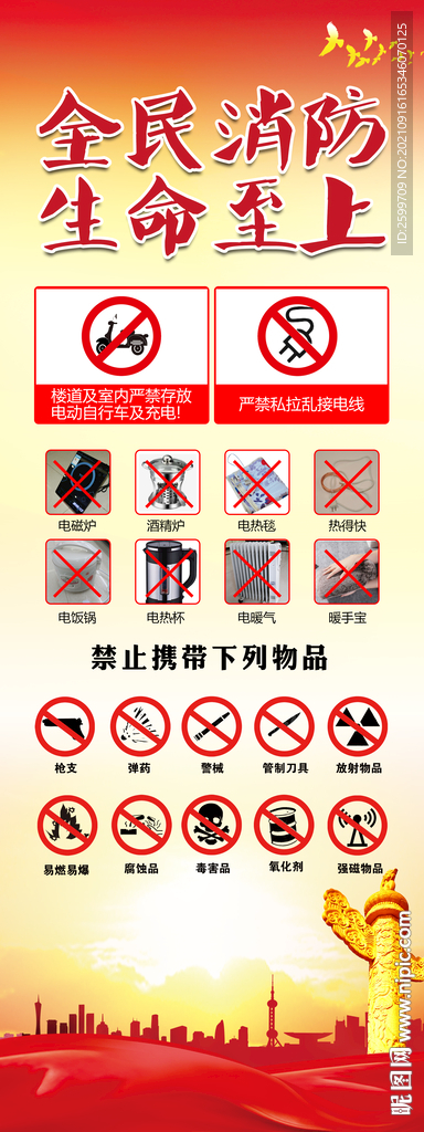 消防禁止图标