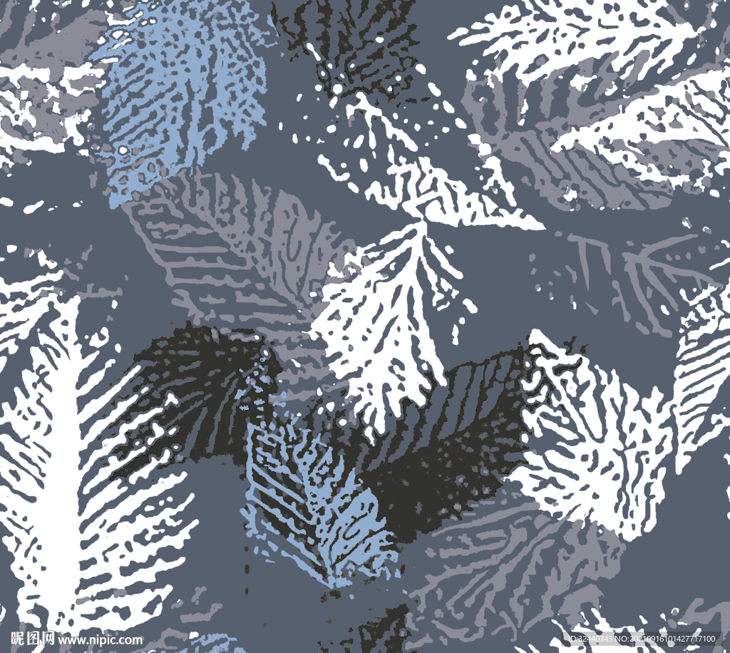 大牌  叶子    数码印花 