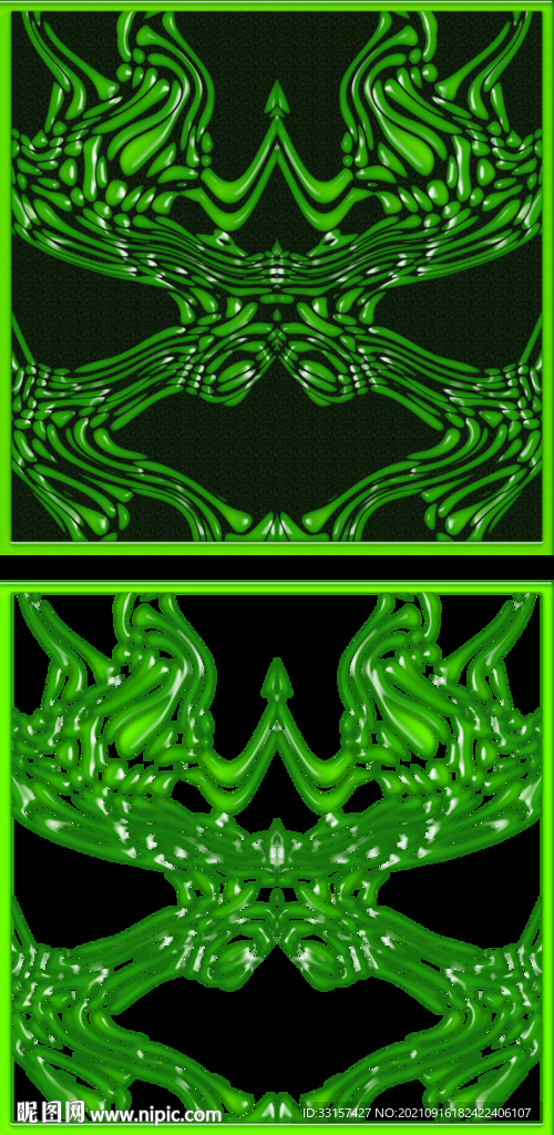 绿色仿剪纸喜上枝头背景