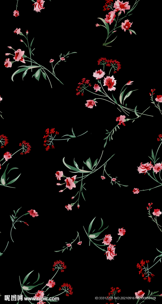 小碎花 花朵 树木 花丛   