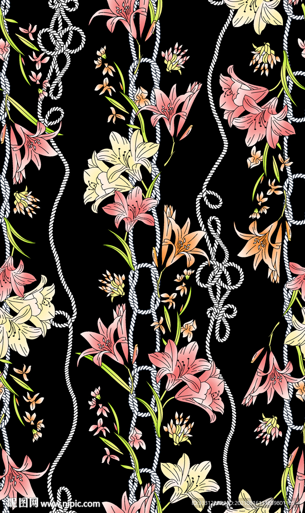 牡丹 玫瑰 花朵 叶子  女装