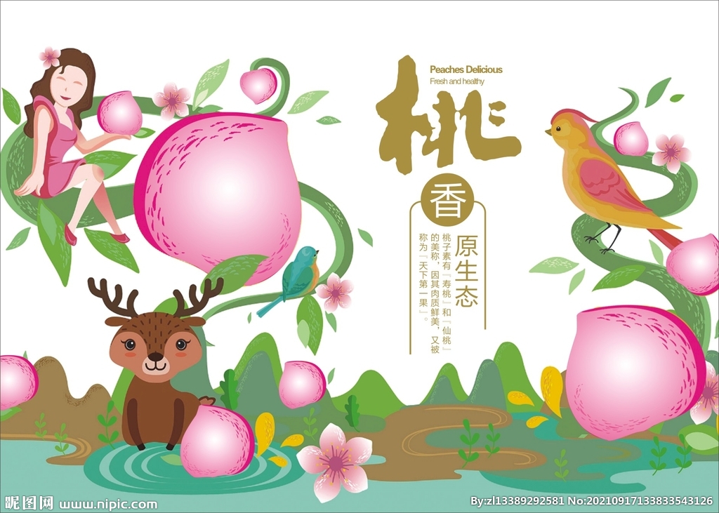 桃包装  平面图