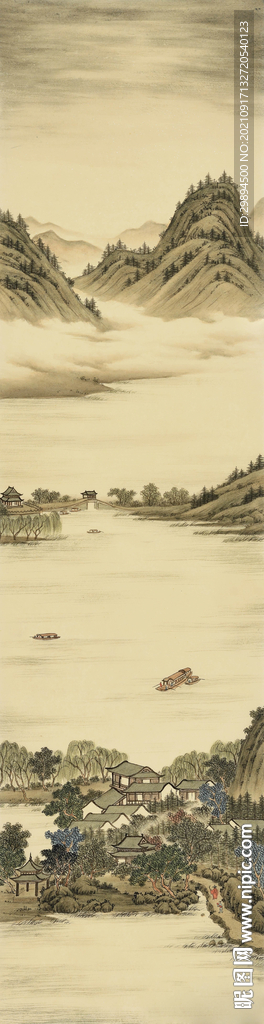 古典山水中式装饰画