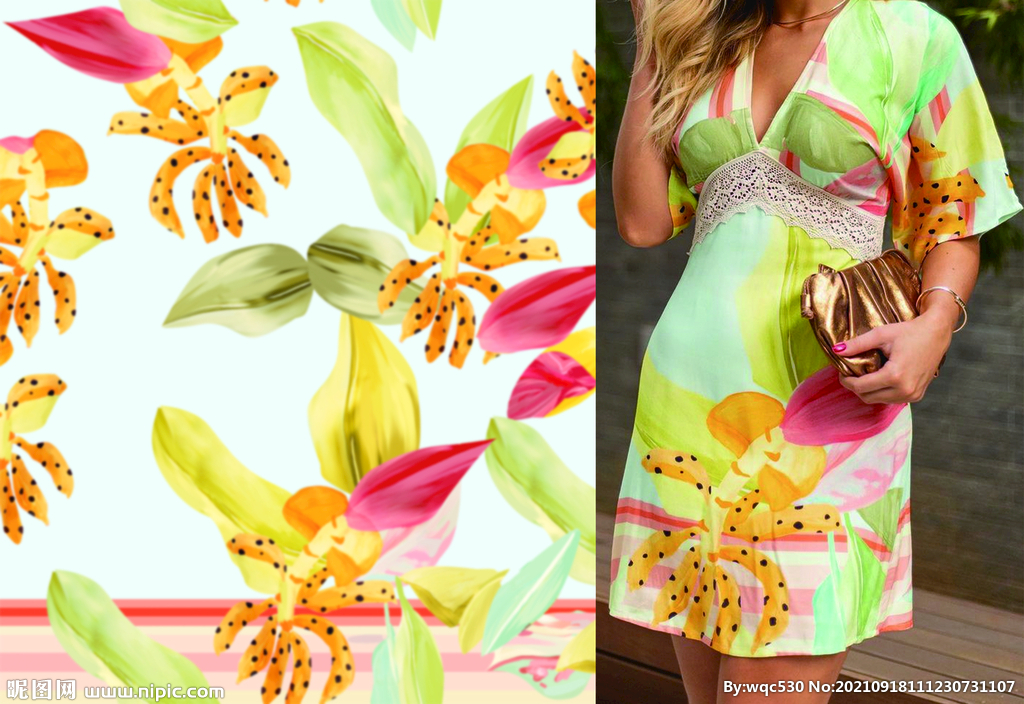 手绘花 热带植物