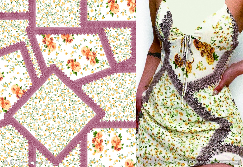 小碎花 方巾 大牌