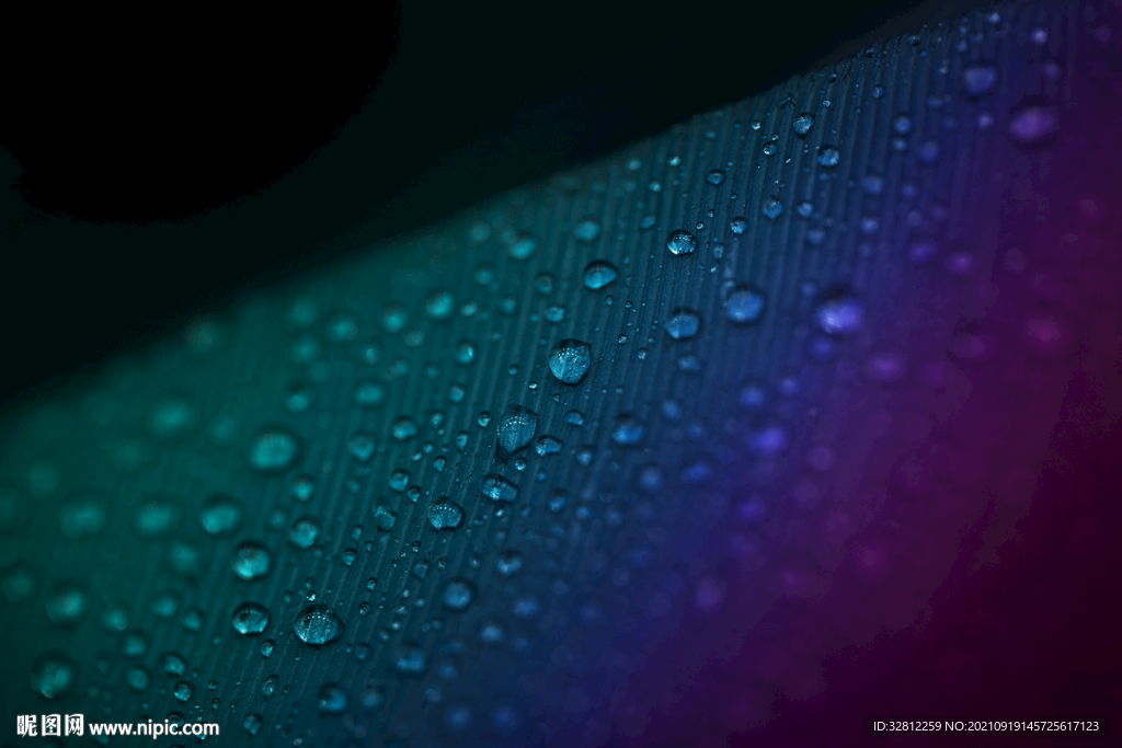 落在窗户玻璃上的雨点水珠