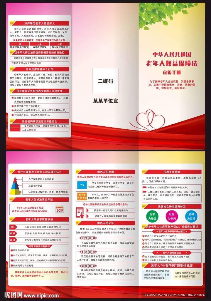 老年人权益保障法三折页