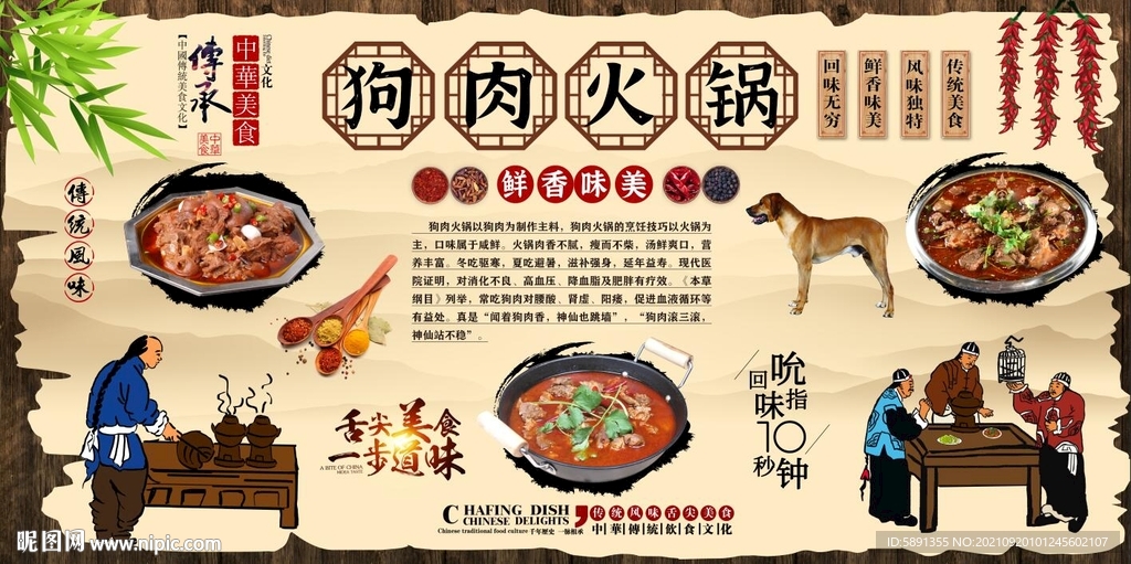狗肉火锅背景墙