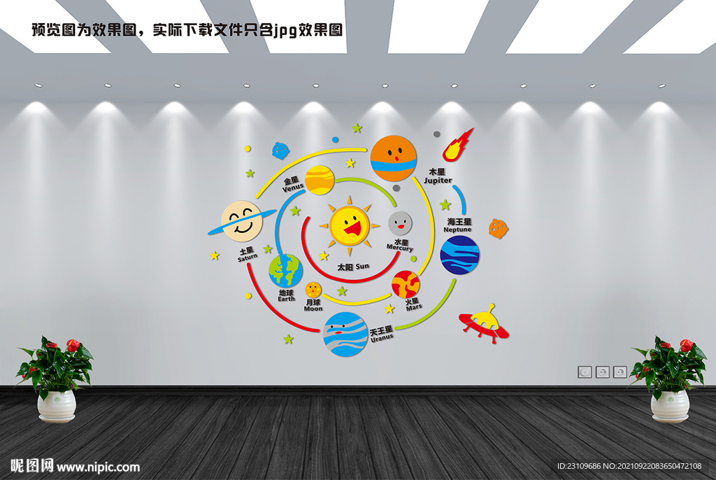 八大行星文化墙
