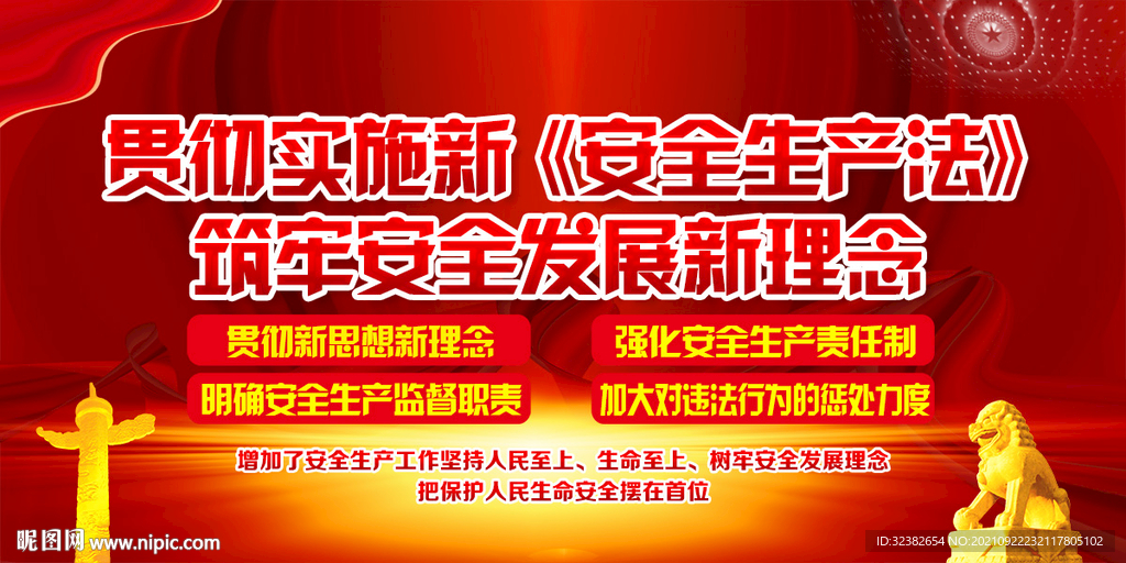 新安全生产法宣传展板